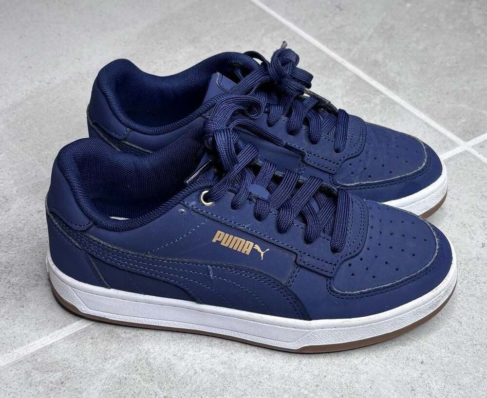 Puma Caven 2.0 Navy Blue and White Gum Sole Sneakers